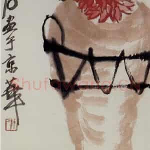 1947年 齐白石《多寿》国画花鸟作品图片鉴赏