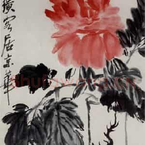 1947年 齐白石《富贵太平》国画花鸟作品图片鉴赏