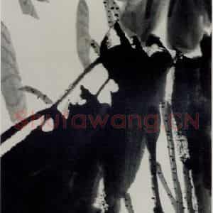 1947年 齐白石《荷花鸳鸯》国画花鸟作品图片鉴赏