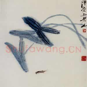 1947年 齐白石《花卉草虫册页》国画花鸟作品图片鉴赏