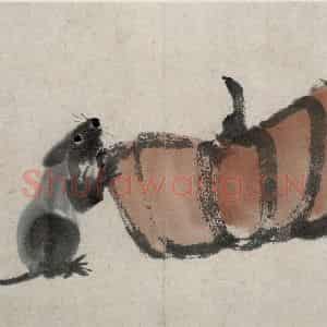 1948年 齐白石《鼠子册页》国画花鸟作品图片鉴赏