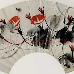 1948年 齐白石《牵牛花》国画花鸟作品图片鉴赏