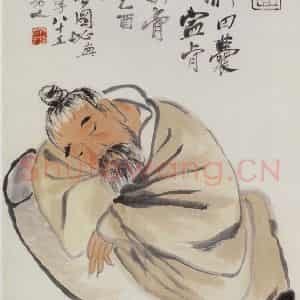 1945年 齐白石《盗翁图》国画人物作品图片鉴赏