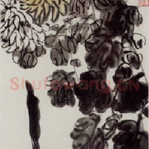 1945年 齐白石《益寿延年》国画花鸟作品图片鉴赏