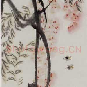 齐白石《紫藤》国画花鸟作品图片鉴赏