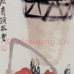 齐白石《双寿图》国画花鸟作品图片鉴赏