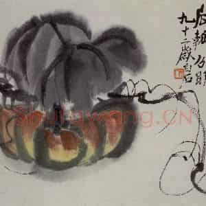 齐白石《蔬果册》国画花鸟作品图片鉴赏