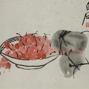 齐白石《蔬果册》国画花鸟作品图片鉴赏
