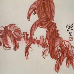 齐白石《老少年》国画花鸟作品图片鉴赏