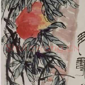 1949年 齐白石《多寿图》国画花鸟作品图片鉴赏
