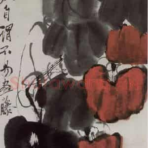 齐白石《南瓜》国画花鸟作品图片鉴赏