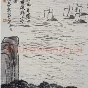 齐白石《松帆图》国画花鸟作品图片鉴赏