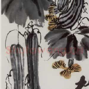 齐白石《丝瓜》国画花鸟作品图片鉴赏