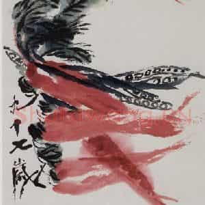 齐白石《胡萝卜豆荚》国画花鸟作品图片鉴赏