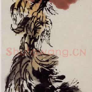 齐白石《牡丹》国画花鸟作品图片鉴赏
