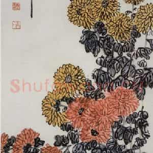 1951年 齐白石《益寿延年》国画花鸟作品图片鉴赏