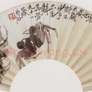 1951年 齐白石《蟹》国画花鸟作品图片鉴赏