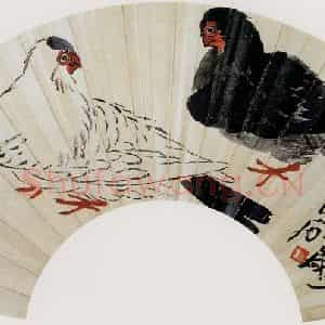 1951年 齐白石《和平》国画花鸟作品图片鉴赏