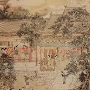 1948年 黄秋园《粉装图》国画山水作品图片鉴赏