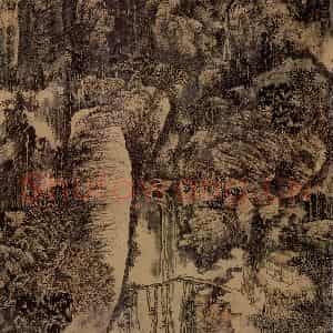 1977年 黄秋园《清泉鸣谷图》国画山水作品图片鉴赏