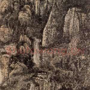 1977年 黄秋园《林泉幽邃图》国画山水作品图片鉴赏