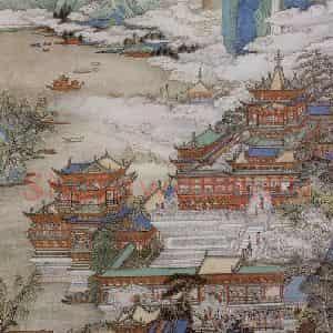 1970年 黄秋园《丽人行》国画山水作品图片鉴赏