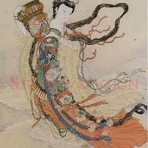 1971年 黄秋园《天女散花》国画山水作品图片鉴赏