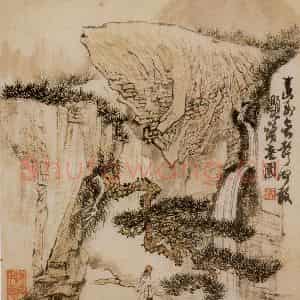 1974年 黄秋园《山水册页》国画山水作品图片鉴赏