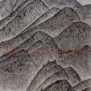 孔仲起《横岳仰止》国画山水作品图片鉴赏
