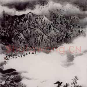 孔仲起《青海长云暗雪山》国画山水作品图片鉴赏