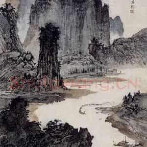 孔仲起《漓江》国画山水作品图片鉴赏