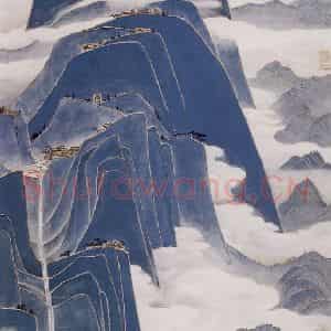 孔仲起《会当凌绝顶》国画山水作品图片鉴赏