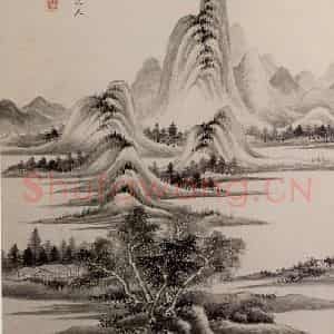 清代 王鉴《仿古山水图册》国画山水作品图片鉴赏