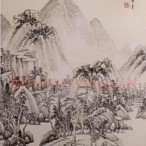 清代 王鉴《仿古山水图册》国画山水作品图片鉴赏
