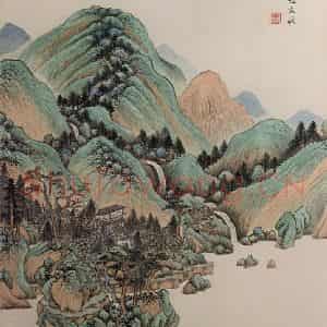 清代 王鉴《仿古山水图册》国画山水作品图片鉴赏