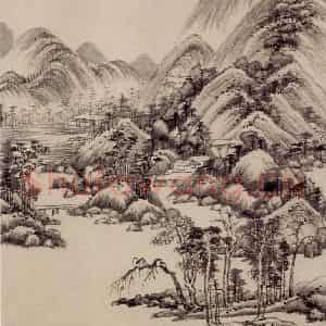 清代 王鉴《仿古山水册》国画山水作品图片鉴赏