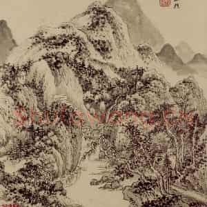 清代 王鉴《仿古山水册》国画山水作品图片鉴赏