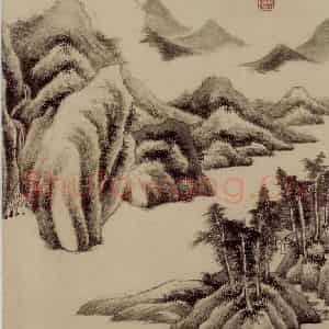 清代 王鉴《仿古山水册》国画山水作品图片鉴赏