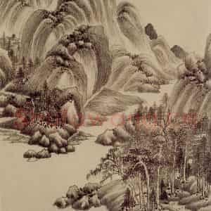 清代 王鉴《仿古山水册》国画山水作品图片鉴赏