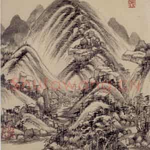 清代 王鉴《仿古山水册》国画山水作品图片鉴赏