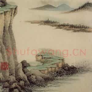 清代 王鉴《仿古山水册》国画山水作品图片鉴赏