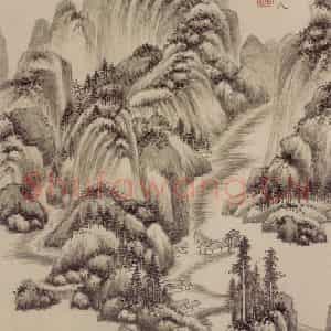 清代 王鉴《仿古山水册》国画山水作品图片鉴赏