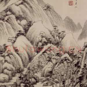 清代 王鉴《仿古山水册》国画山水作品图片鉴赏