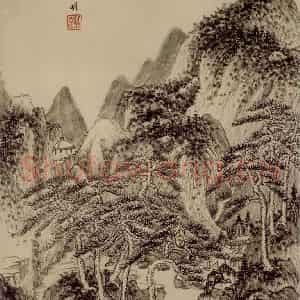 清代 王鉴《仿古山水册》国画山水作品图片鉴赏