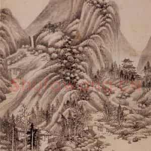 清代 王鉴《仿宋元山水册》国画山水作品图片鉴赏