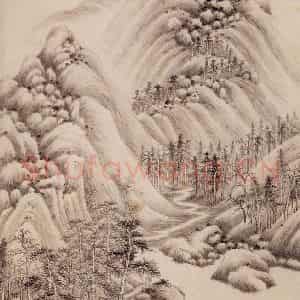 清代 王鉴《仿宋元山水册》国画山水作品图片鉴赏