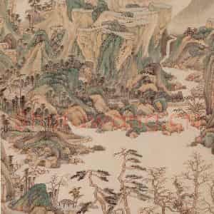 清代 王鉴《仿宋元山水册》国画山水作品图片鉴赏
