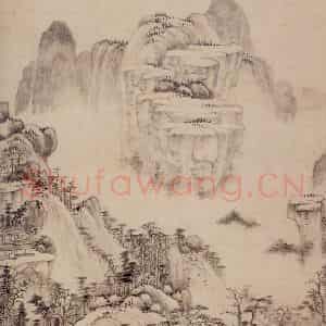 清代 王鉴《仿宋元山水册》国画山水作品图片鉴赏