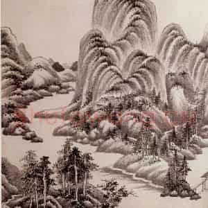 清代 王鉴《仿古山水图册》国画山水作品图片鉴赏
