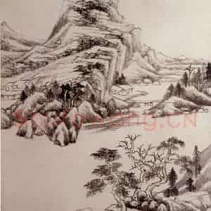 清代 王鉴《仿古山水图册》国画山水作品图片鉴赏